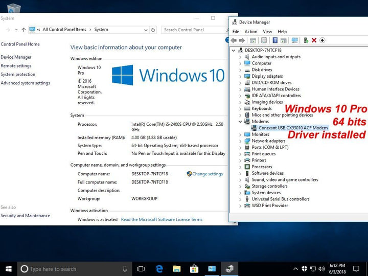 Módem de datos de fax con marcación externa USB 56K