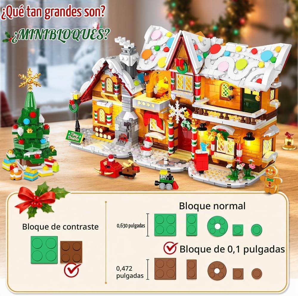 Calendario de Adviento 3 en 1 2026 Casa de pan de jengibre Mini juego de