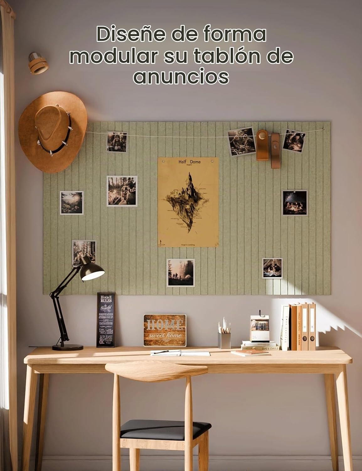 Tablero de anuncios de fieltro y tablero de corcho alternativo 48