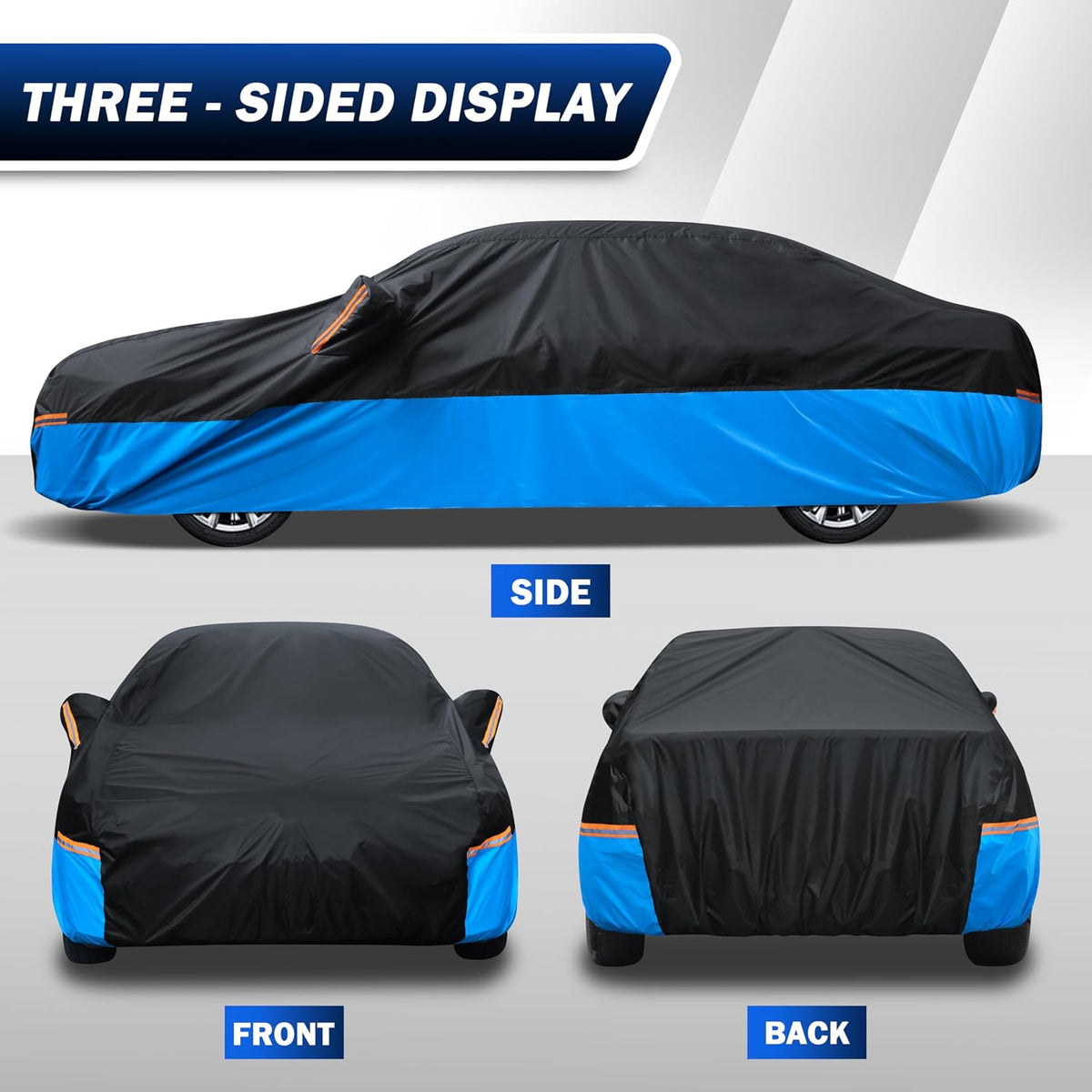 Funda impermeable para coche para todo tipo de clima, resistente al viento, al polvo y a los rayos UV, ajuste universal para SUV