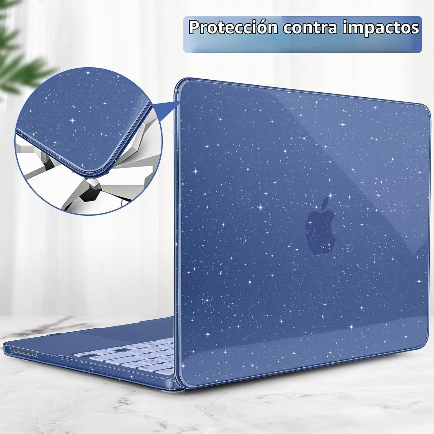 MEEgoodo Funda con purpurina para MacBook Neo de 13 pulgadas versió...