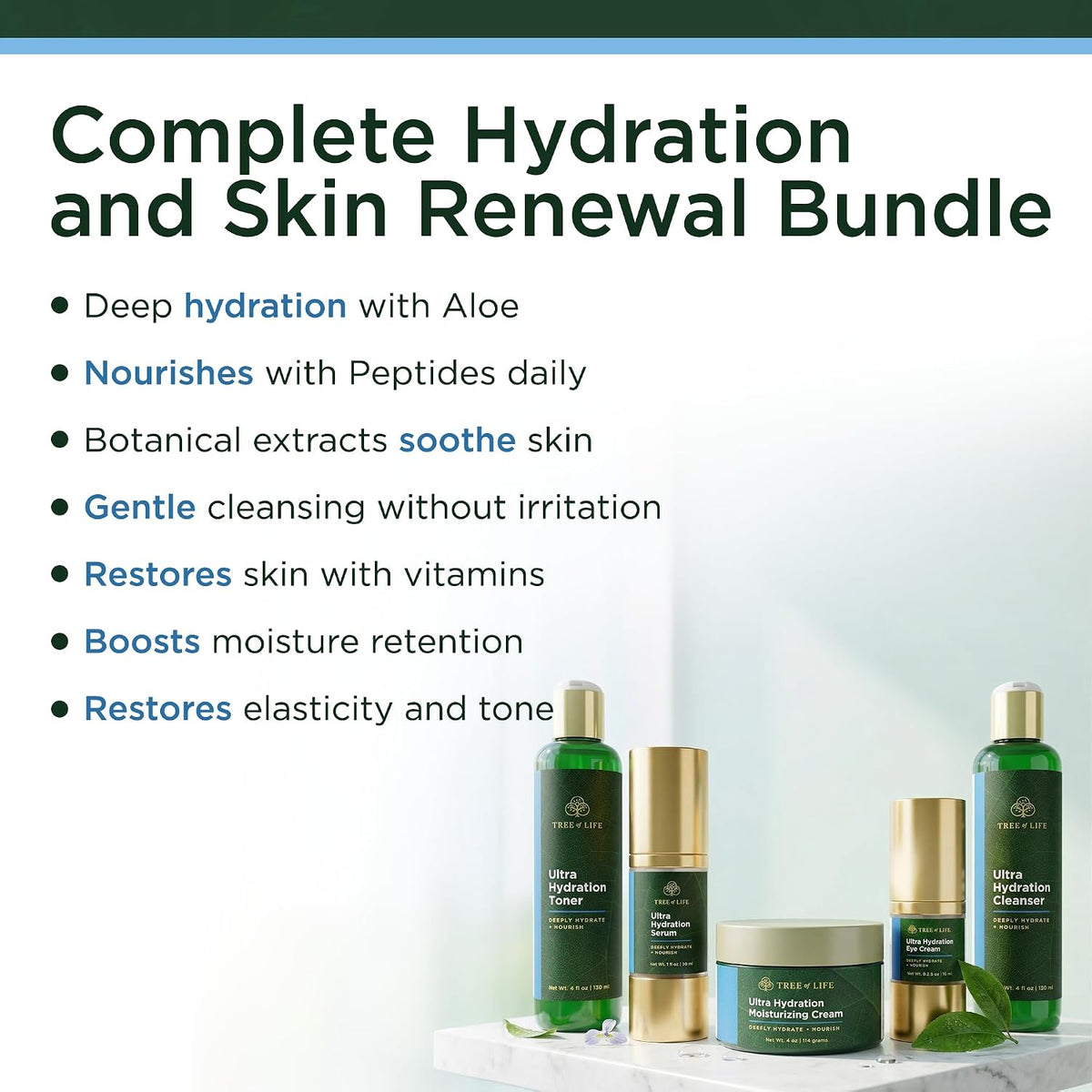 Tree of Life Beauty Ultimate Skin Care Set, reafirmante, hidratante...