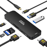 Estación de acoplamiento USB C Monitor HDMI dual, adaptador USB C a...
