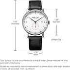 FEICE Relojes para hombres Mecanico Automático 5ATM Resistente al agua Acero inoxidable Relojes de lujo para uso casual, negocio y vestir FF019