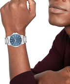 Tommy Hilfiger - Reloj de cuarzo para hombre de 3H, pulsera de acero inoxidable, resistente al agua 3 ATM, pieza moderna y elegante, regalo para él, 42mm