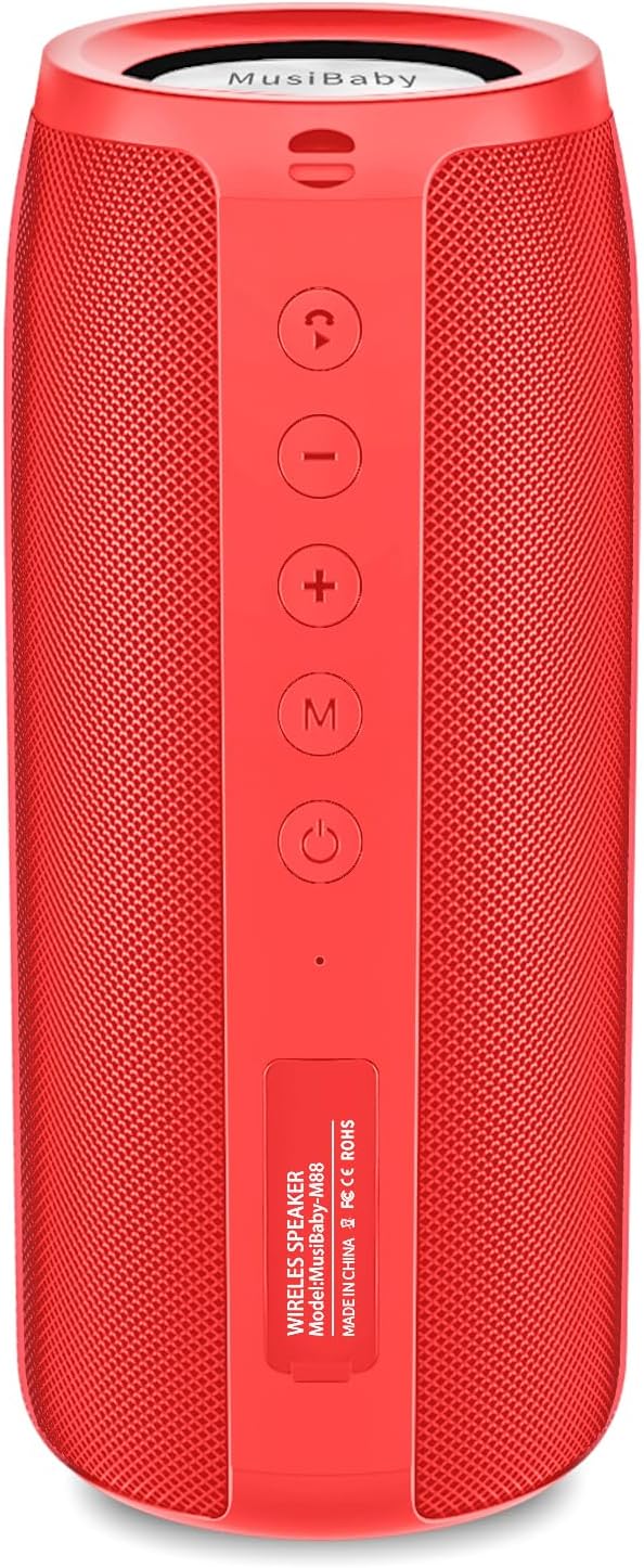 Musibaby Altavoz Bluetooth, altavoces M88, doble emparejamiento, Bl...