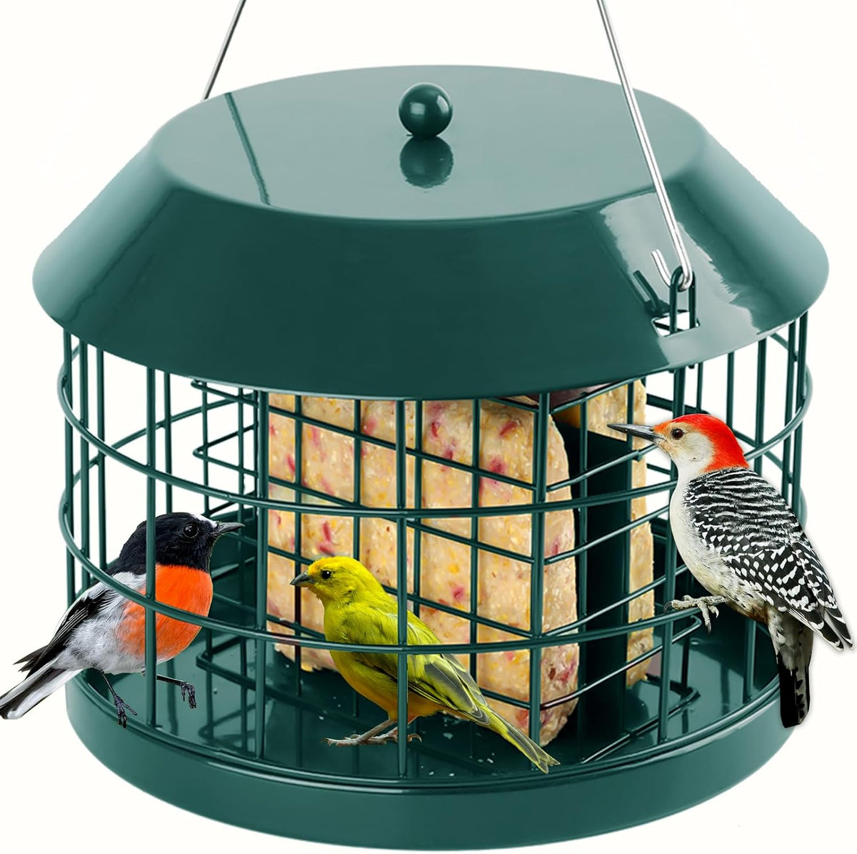 Comederos para pájaros de sebo a prueba de ardillas para colgar al