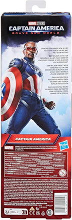 Marvel Hasbro - Figura de acción oficial de Titan Hero Series, Capitán América Brave Nuevo Mundo