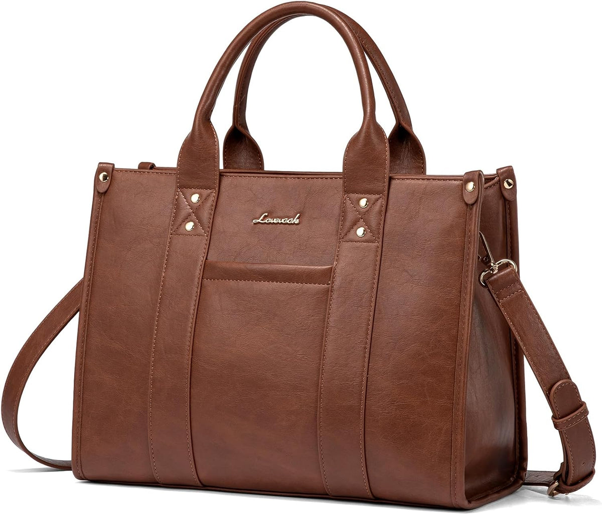 LOVEVOOK Bolso para mujer de cuero, bolso tote, cartera y bolsos, bandolera con asa superior y bandolera con cremallera