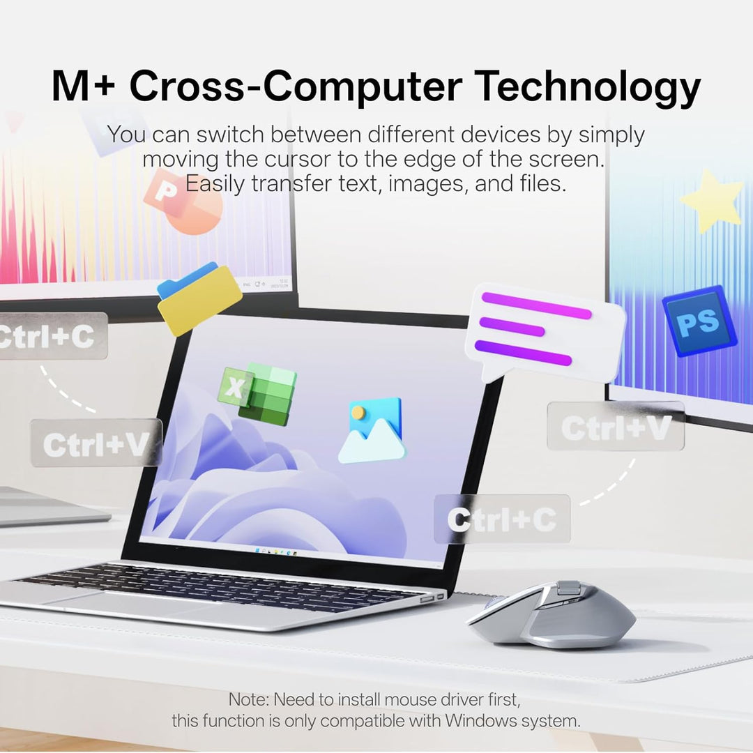Rapoo MT760 PRO - Ratón inalámbrico, NearLink + Bluetooth 5.0 multi...