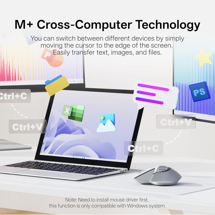 Rapoo MT760 PRO - Ratón inalámbrico, NearLink + Bluetooth 5.0 multi...