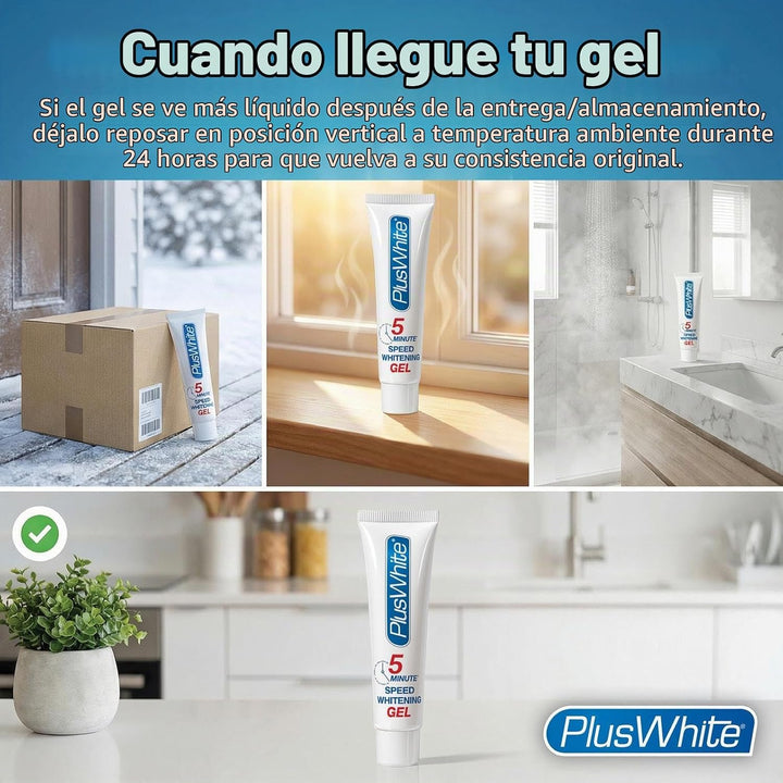Plus White Gel de blanqueamiento rápido, funciona en 5 minutos, bla...