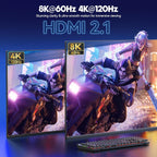 Interruptor KVM para teclado mecánico, Reyoten 2 computadoras 1 monitor, HDMI 2.1 8K @60Hz, RGB, N-Key