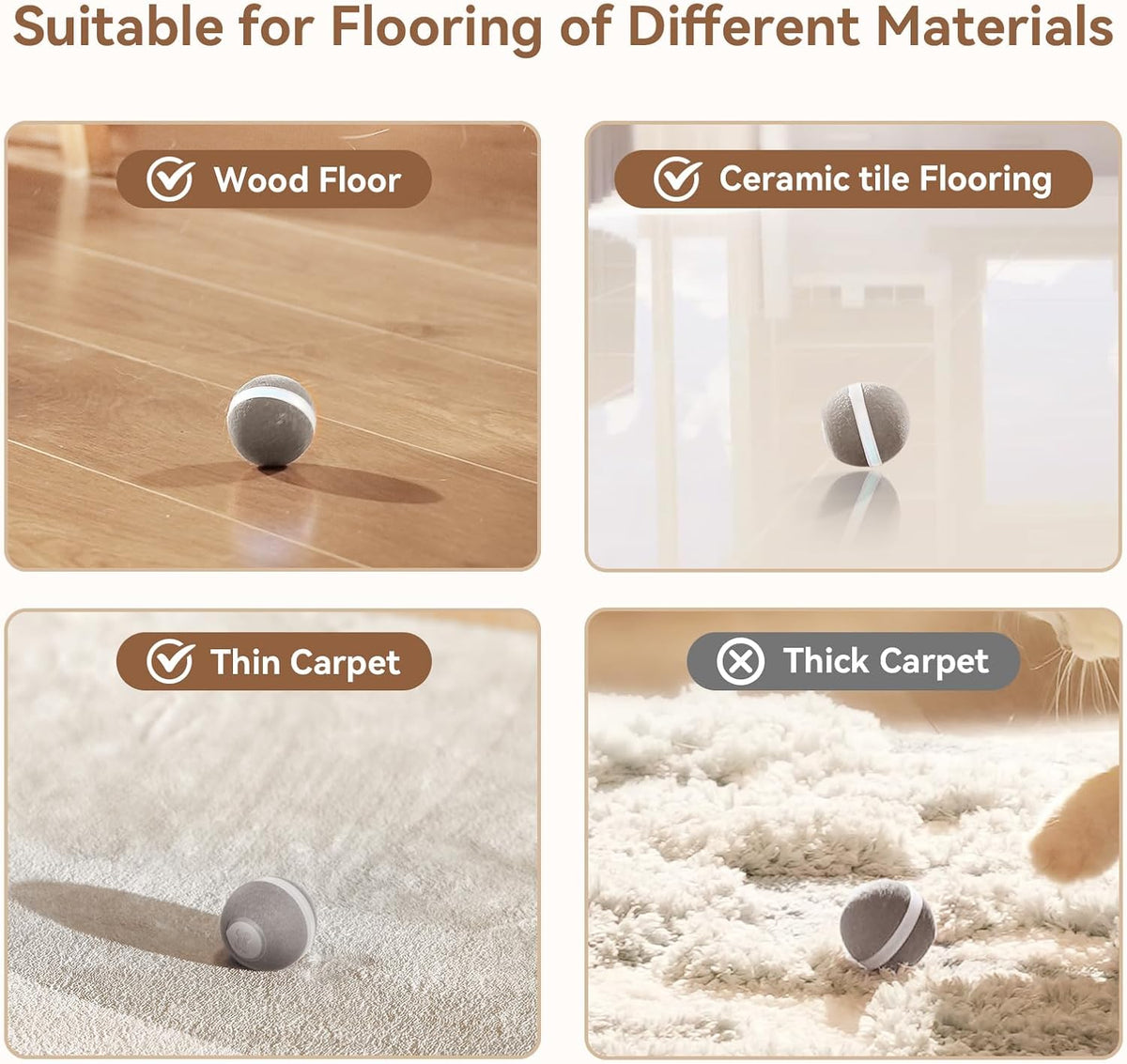 Cheerble Juguetes interactivos para gatos de interior, juguete automático para gatos de interior aburridos, juguetes eléctricos para gatitos con luz, juguetes estimulantes en movimiento, gris