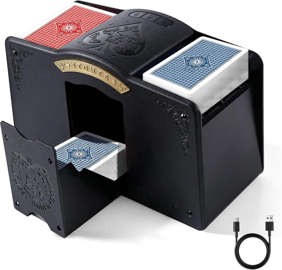 Barajador automático de tarjetas para 1-4 cubiertas con modos automáticos