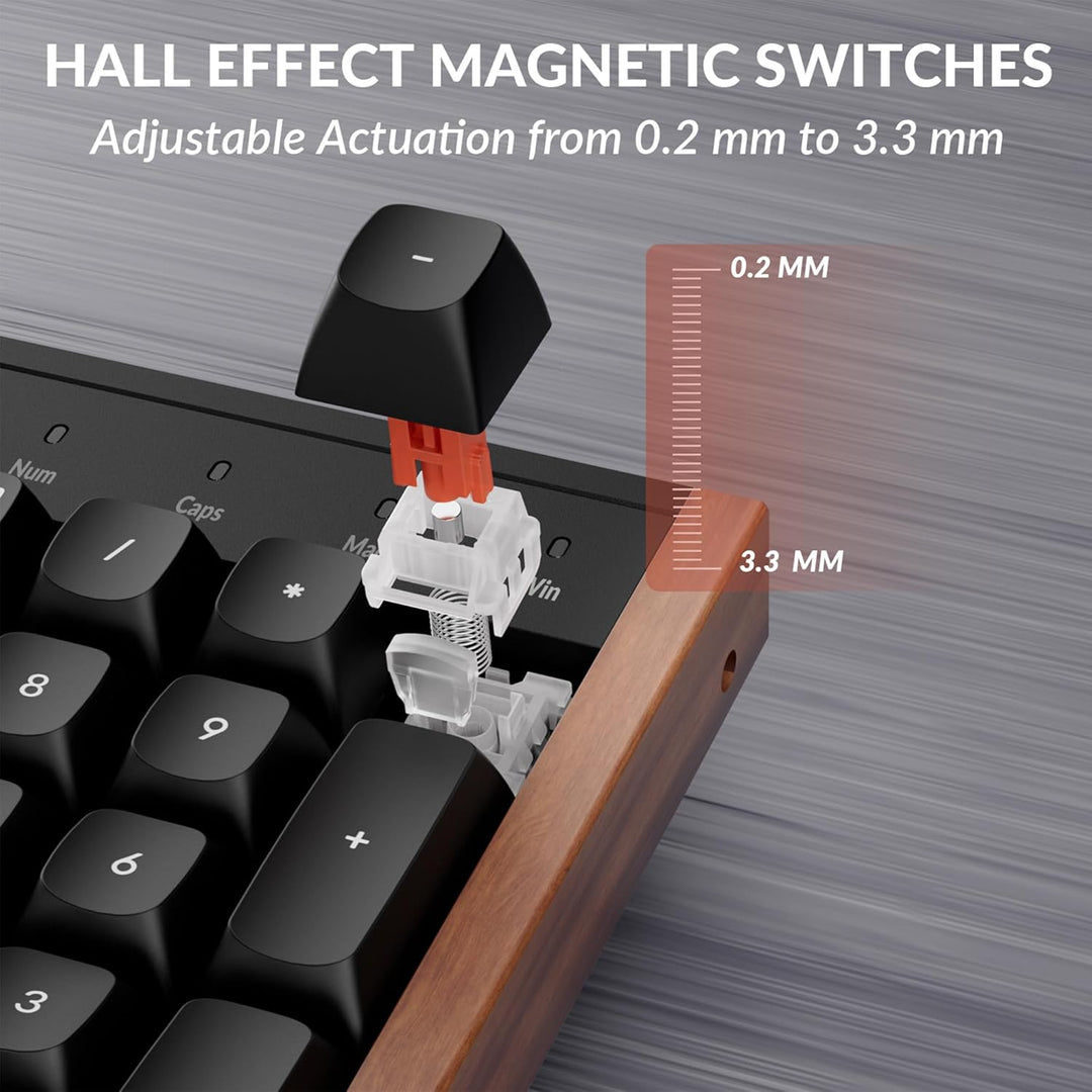 Keychron K10 HE - Teclado de efecto Hall, interruptor magnético roj...