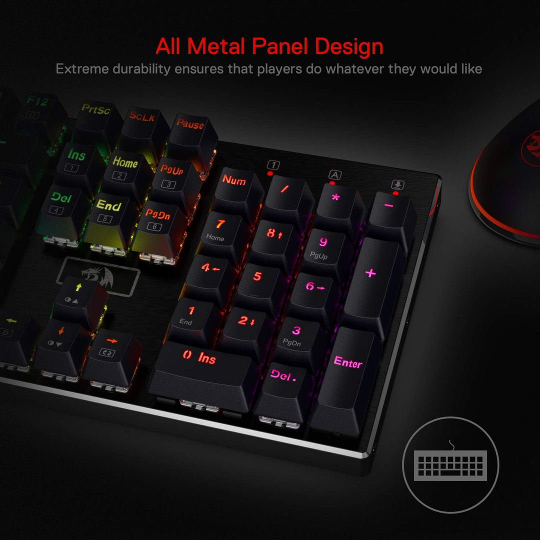 Redragon Teclado mecánico para juegos K556 RGB LED retroiluminado c...