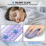 Combo de teclado y mouse inalámbricos, teclado silencioso de tamaño...