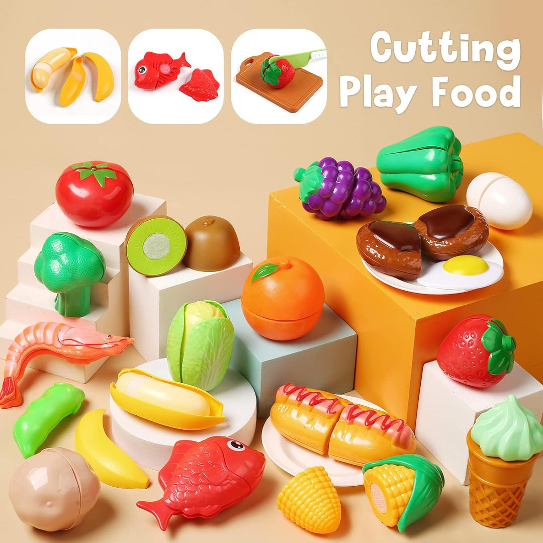 CUTE STONE Juego de Accesorios de Cocina de Juguete, Juegos de Comi...