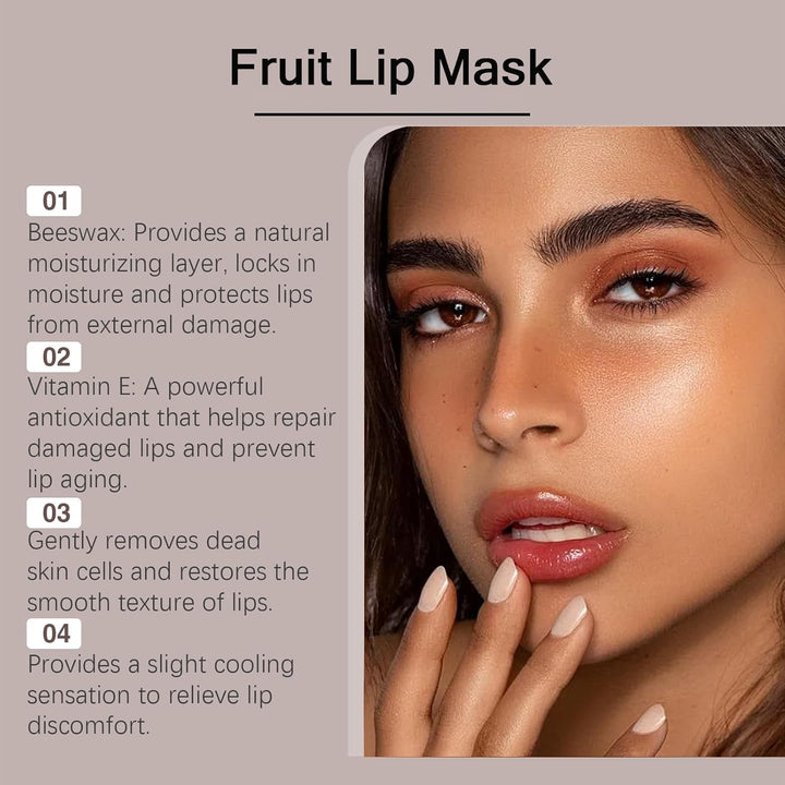 Bálsamo Labial de Abeja Mascarilla Labial Tarro de Miel, Set de Mas...