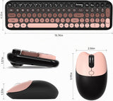 MOFII Combo de teclado y mouse inalámbricos, teclado pequeño compac...