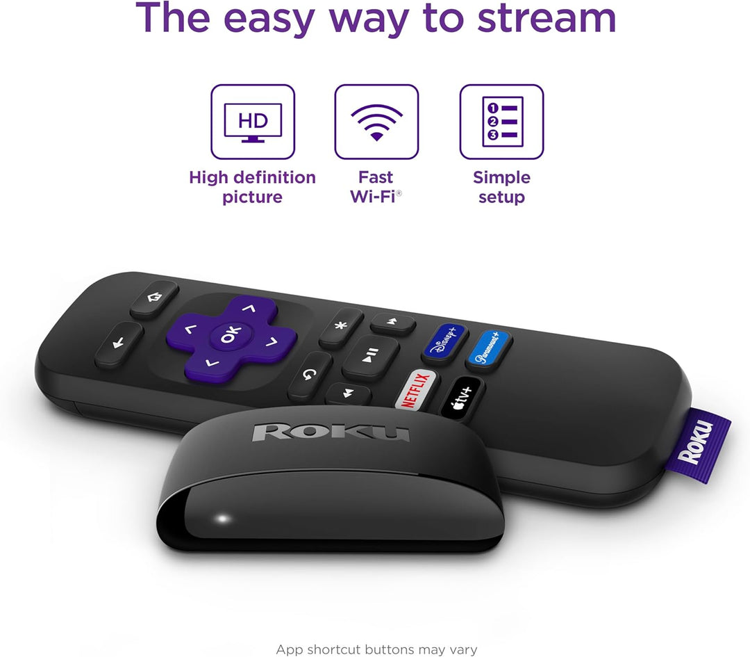 ROKU Express HD | Dispositivo con Cable HDMI, Control Remoto Simple, Configuración Guiada y Wi-Fi Rápido