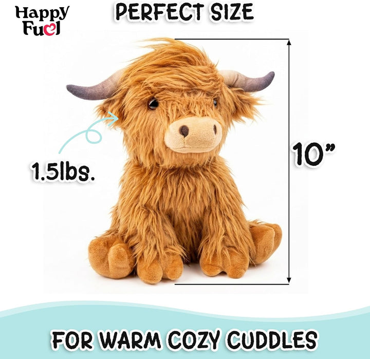 Highland Cow - Animal de peluche apto para microondas, almohadilla...