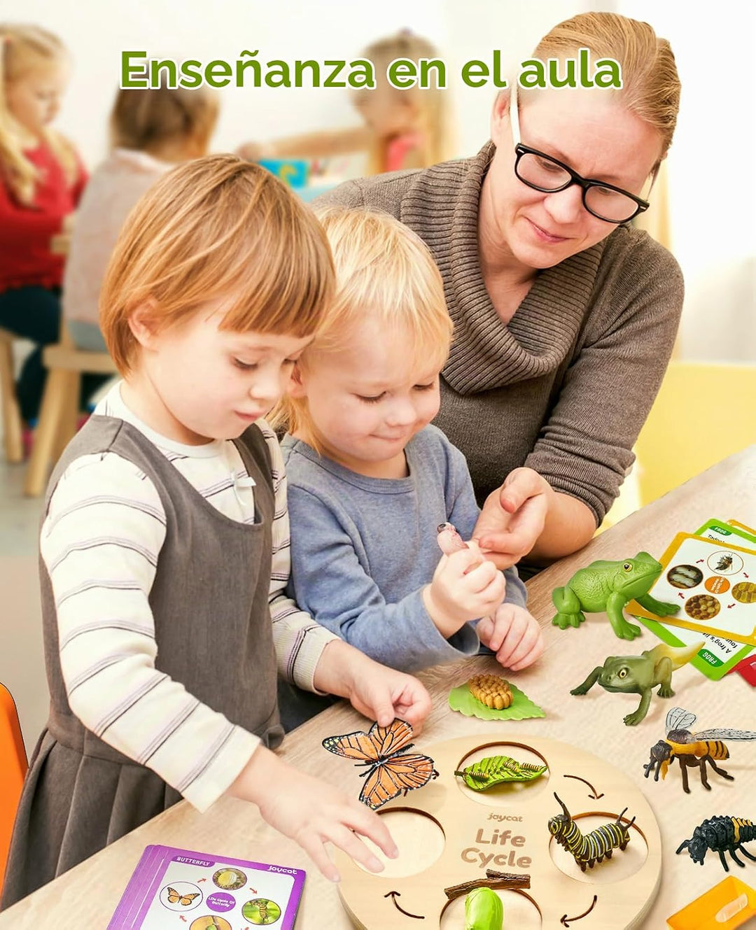 JoyCat Juguetes Educativos de Aprendizaje del Ciclo de Vida, Kit de...