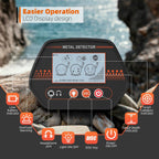 Detector de metales MD-4070 para niños, fácil de usar, divertida pantalla LCD, ligero y ajustable, detector de metales para niños, bobina impermeable de 8 pulgadas, caza de playa/patio