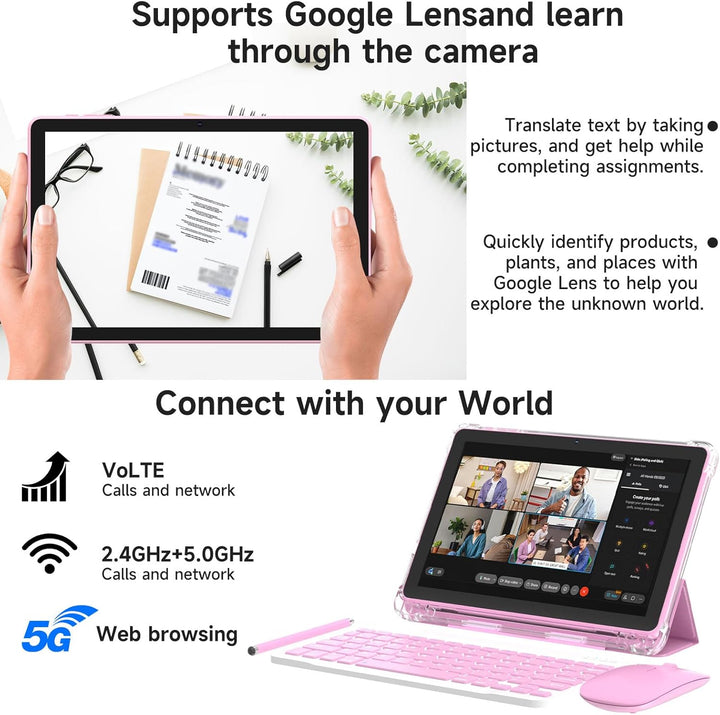 ICONLINK Tableta Android 15 de 10 pulgadas con funda 4+16 GB de RAM...