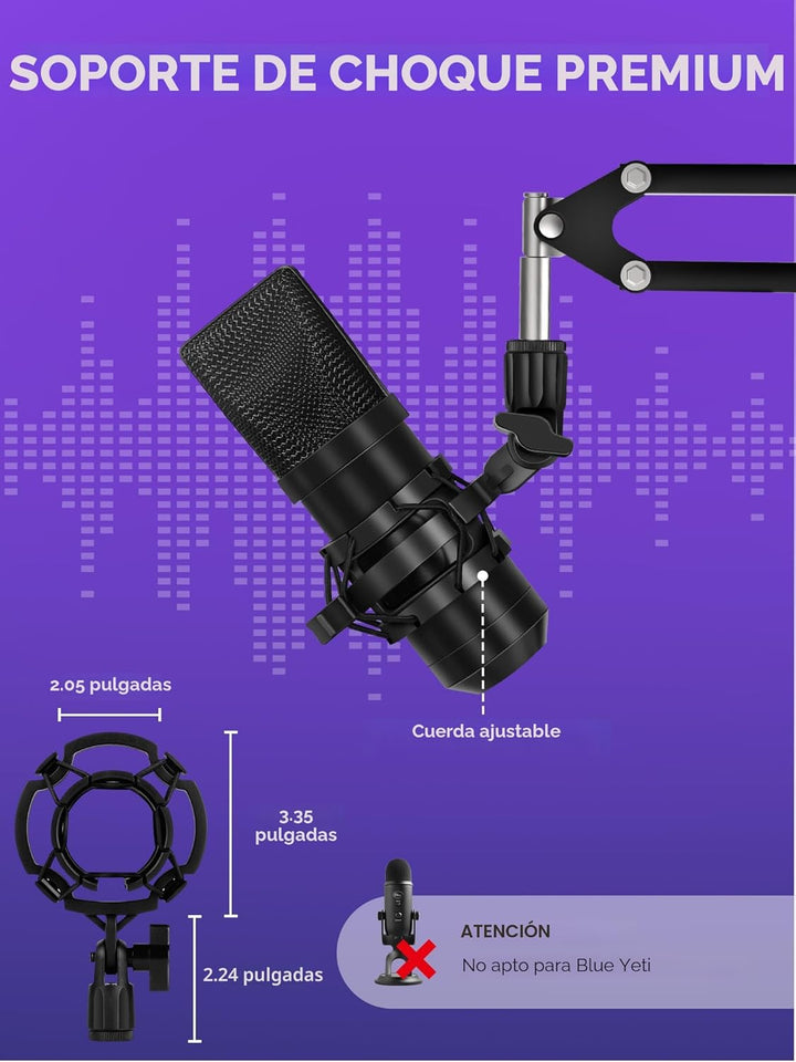 InnoGear Soporte de Micrófono con Brazo Articulado para Blue Yeti H...