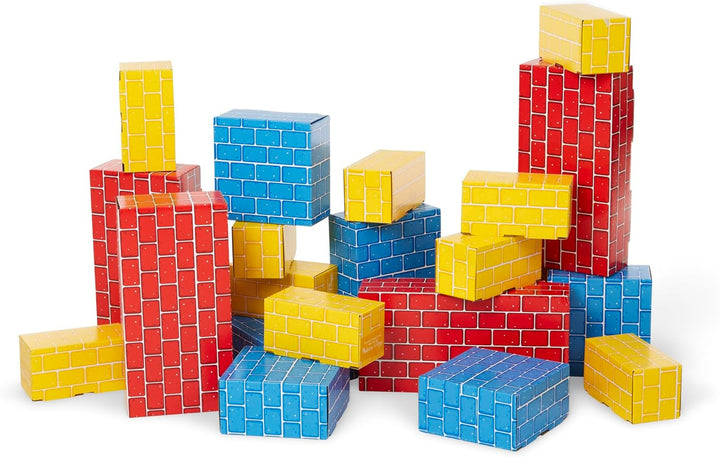 Melissa &amp; Doug Bloques de construcción de cartón extra grueso J...