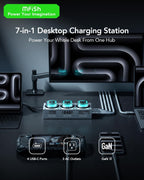 E-Tank Estación de Carga de Escritorio 7 en 1, Cargador GaN USB-C de 240W Máx.