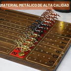 HOROW Juego de carreras de caballos – Juego de mesa de carreras de caballos de madera con 11 caballos de metal de lujo, 2 dados y 2 tarjetas, para Kentucky Derby y fiesta, regalo perfecto de cumpleaños y vacaciones