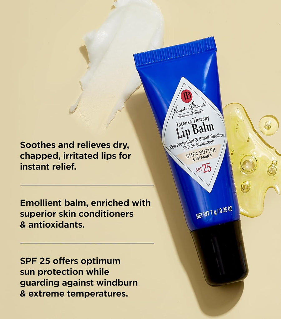 Jack Black Bálsamo labial Intense Therapy, 0.25 onzas, protección s...