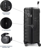 Travelpro Maxlite Air V2 Maleta de carcasa rígida expandible, Negro