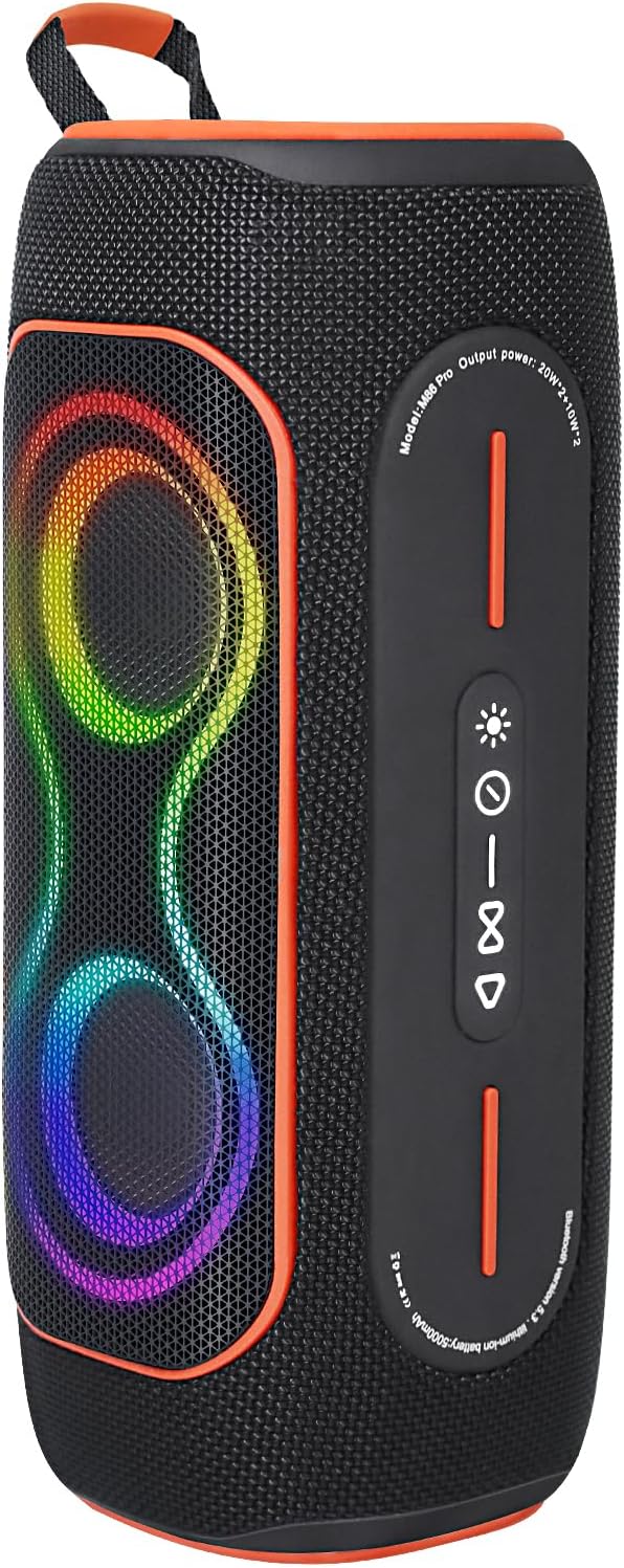 Musibaby Altavoz Bluetooth de 80 W, altavoz inalámbrico portátil co...