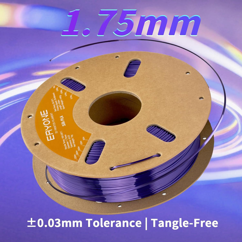 ERYONE Filamento PLA de seda para impresora 3D de 0.069 in +\/- 0.0...