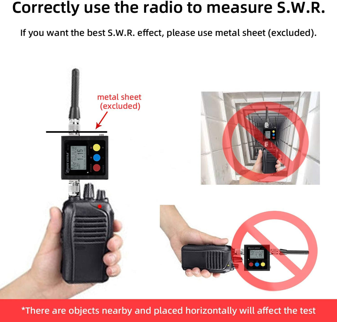 Mcbazel Surecom SW-102 Digital VHF/UHF 125-525Mhz Medidor