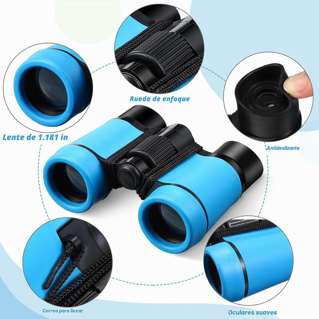 Yunsailing - Binoculares compactos prueba de golpes, 12 unidades, multicolor