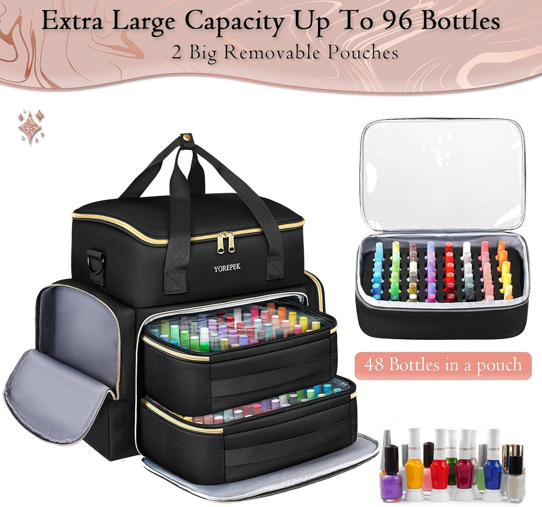 YOREPEK Estuche extra grande para esmalte de uñas, con capacidad pa...