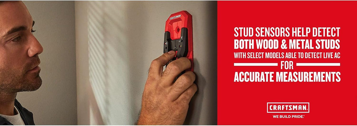CRAFTSMAN Buscador de pernos, 1.5 pulgadas, con detección de CA, baterías incluidas (CMHT77621)