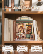 CUTEBEE - Kit de rincón de libros en miniatura para casa, cafetería, casa