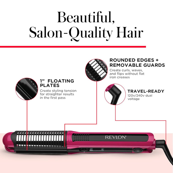 REVLON Perfect Match Plancha Plana - Alisadora de Cabello y Rizador...