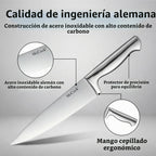 McCook Juego de cuchillos de cocina de acero con afilador incorporado