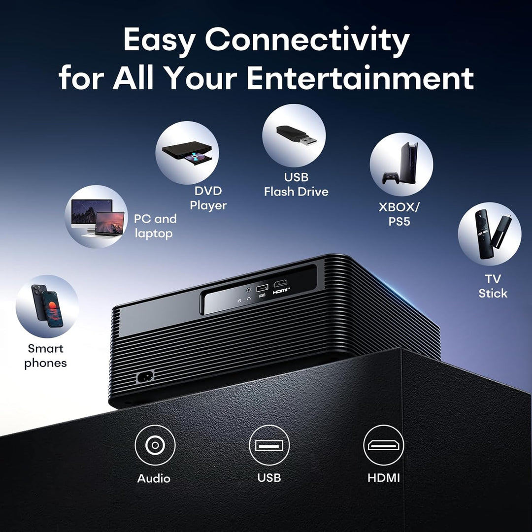 Boldever Proyector inteligente de Google TV 3000 ANSI - Proyector 4...