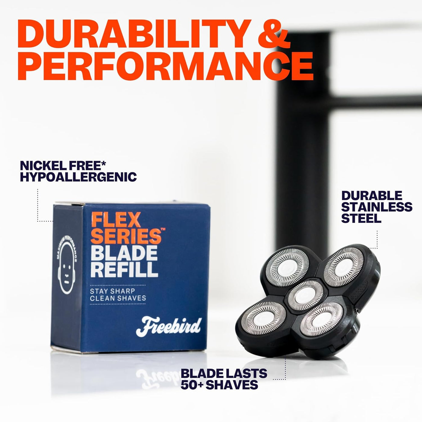 Freebird FlexSeries - Paquete de 3 repuestos de cuchillas oficiales...