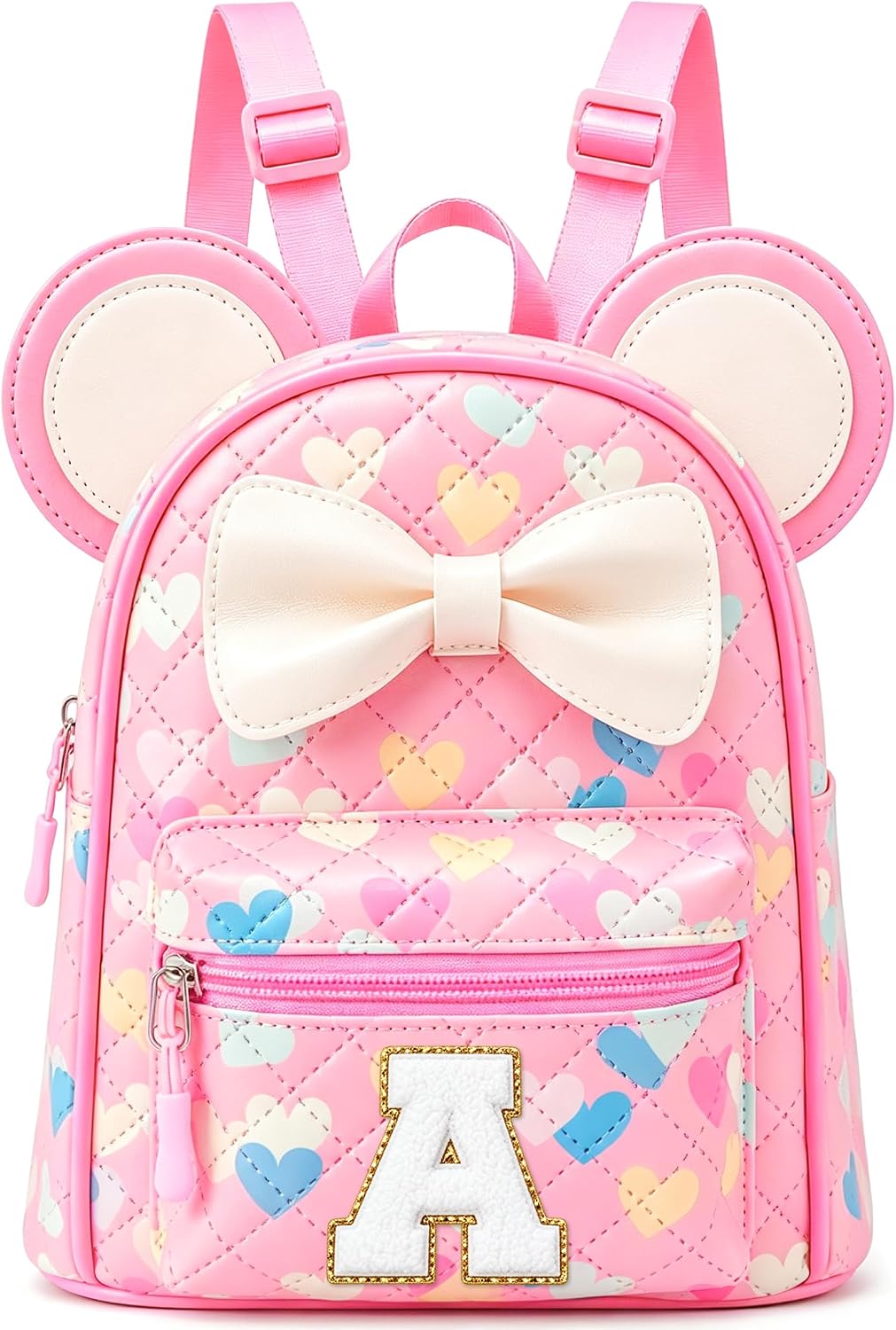 Luvbagg Linda mochila con inicial para niñas, mini bolsa de viaje para