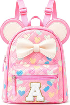 Luvbagg Linda mochila con inicial para niñas, mini bolsa de viaje para