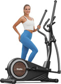 Niceday Máquina elíptica de ejercicios, máquina elíptica para el hogar, entrenador elíptico magnético con zancada de 15.5 a 19 pulgadas, 16 niveles de resistencia, capacidad de carga de 400 libras